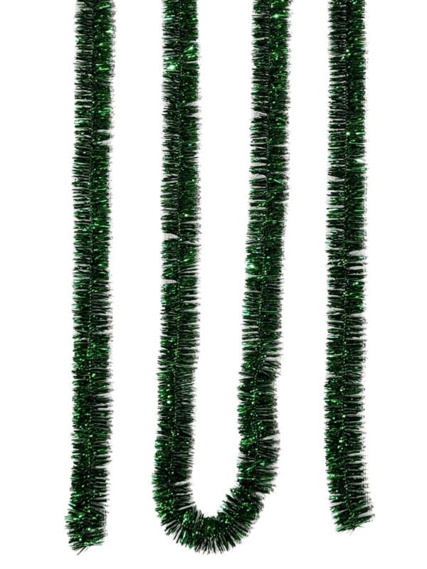 Tinsel 5.5m (18ft) 4 ply – 50mm Green
