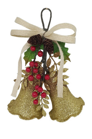 Bell Double Christmas Decoration Gold
