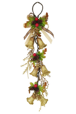 Bell Mini Garland, Christmas Decoration 46cm Gold