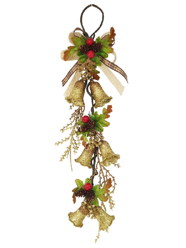 Bell Mini Garland, Christmas Decoration 46cm Gold