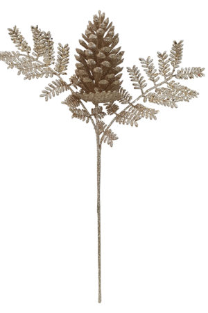 Pine Cone Spray Decoration 41cm Champagne