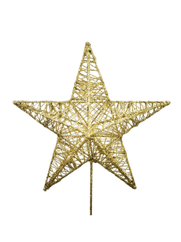 15 inch Star Christmas Tree Topper 38cm Gold