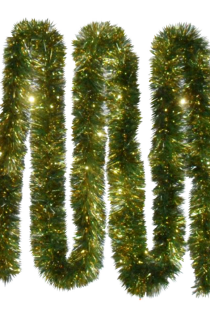 Forest Garland 5.5m (18ft) 10 ply – 150mm Green/Gold