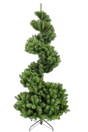 7.5ft Scandia Spruce Spiral Pine Tree Hinged Green